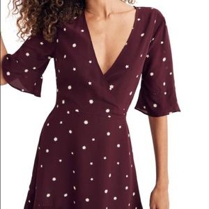 Madewell Silk Flutter Hem Dress